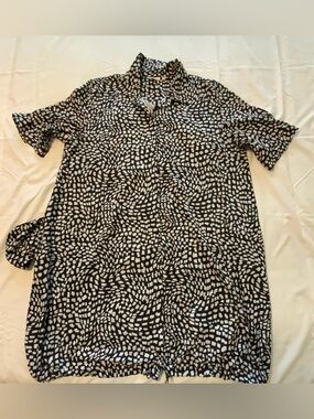 Zenergy by Chico's UPF Neema Dress Size 3 US XL Black White
